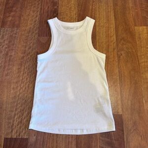White racer back tank top